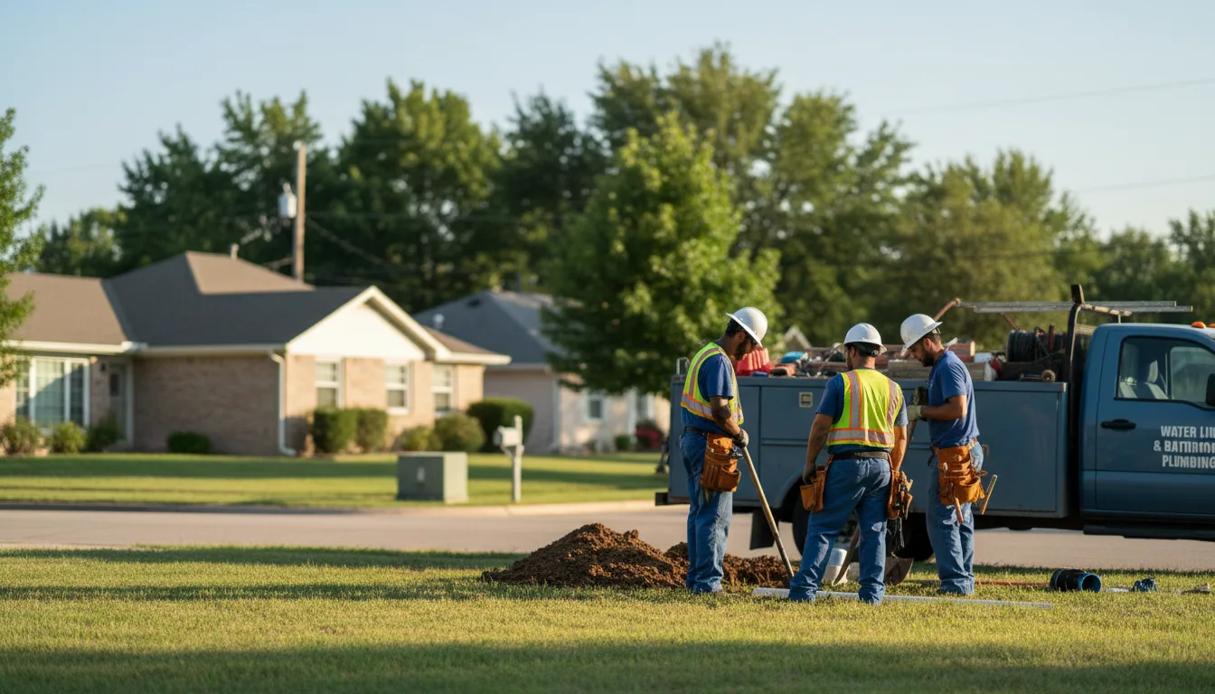 Residential water line and bathroom plumbing service in Stinesville, IN